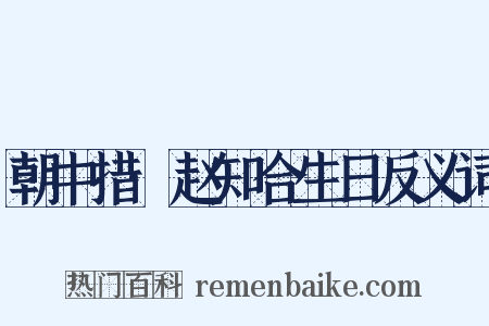 朝中措·赵知合生日反义词是什么意思的图片